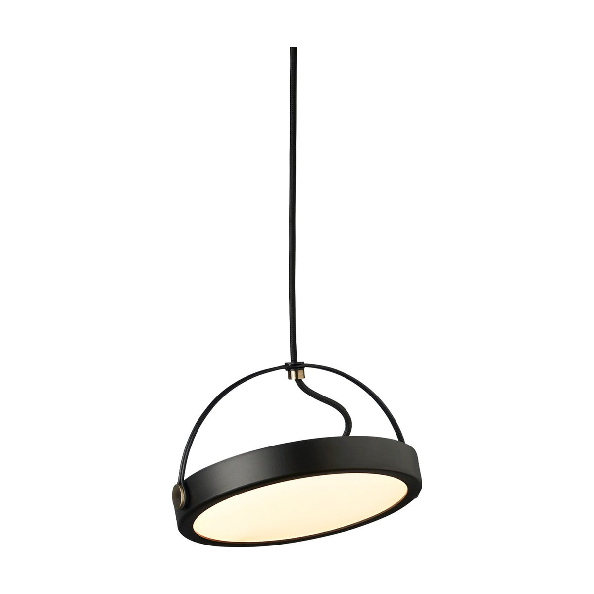 Pivot LED Int Pendant Light 20cm - Black & Antique Brass