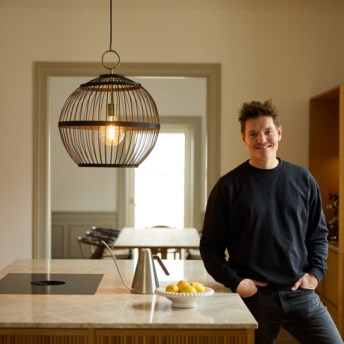 Stockholm Nordic Edition Oil Pendant Light 50cm - Black