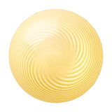 Mini Mush Glass Cable Table Lamp shade shown alone in cream, a wide low glass dome with a spiral fluted twist from crown to rim, on a plain white background.
