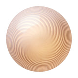 Mini Mush Glass Cable Table Lamp in purple, close-up of the wide glass dome shade with spiral fluted ribs swirling from crown to rim, shown on a plain white background.