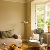 Stepp Floor Lamp - Sand & Antique Brass