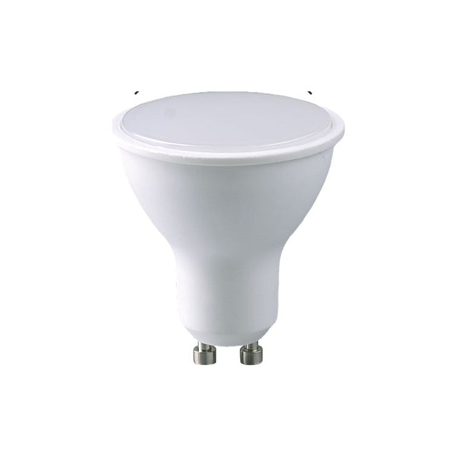 Colors GU10 5W Bulb with Sensor in matt white plastic, a spotlight-style lamp with a flat diffused face and GU10 pins, shown on a plain white background.