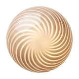 Colors Candy Bulb 12.5cm in grey, a round LED bulb with a twisted-flute spiral texture across the glass, shown close-up on a plain white background.