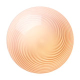 Colors Candy Bulb 12.5cm in Rose, a round LED bulb with twisted flute ribs spiralling across soft blush pink glass, shown on a plain white background.