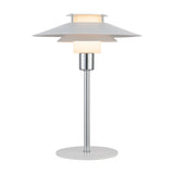 Rivoli Table Lamp 24cm - White & Chrome