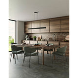 Hanok V3  1.2m LED Linear Suspension Light 38W 4000K - Black