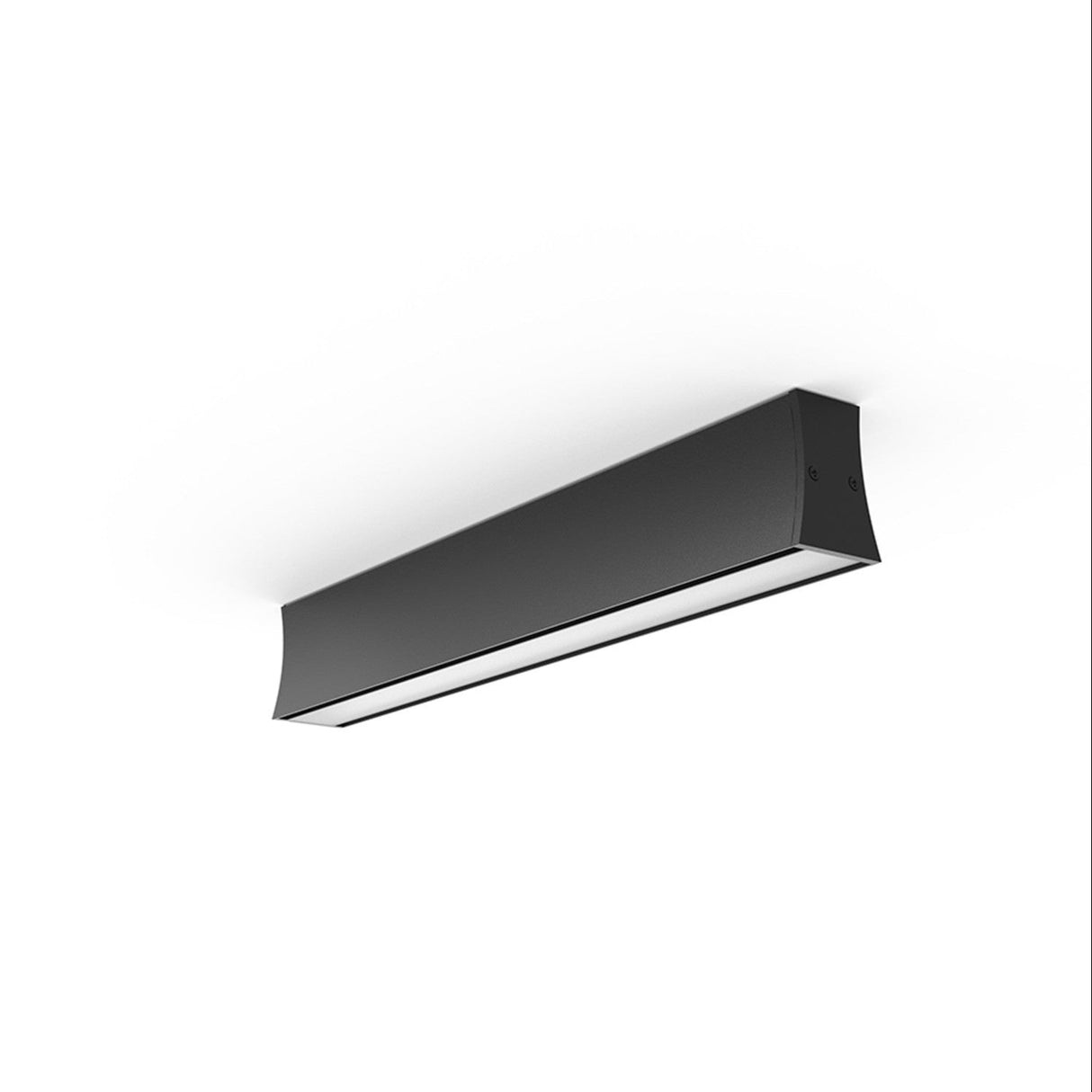 Hanok Linear LED Flush Ceiling Light 3000K 14W - Black