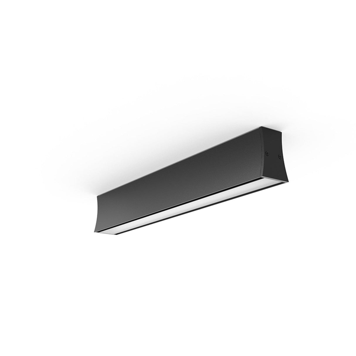 Hanok Linear LED Flush Ceiling Light 4000K 14W - Black