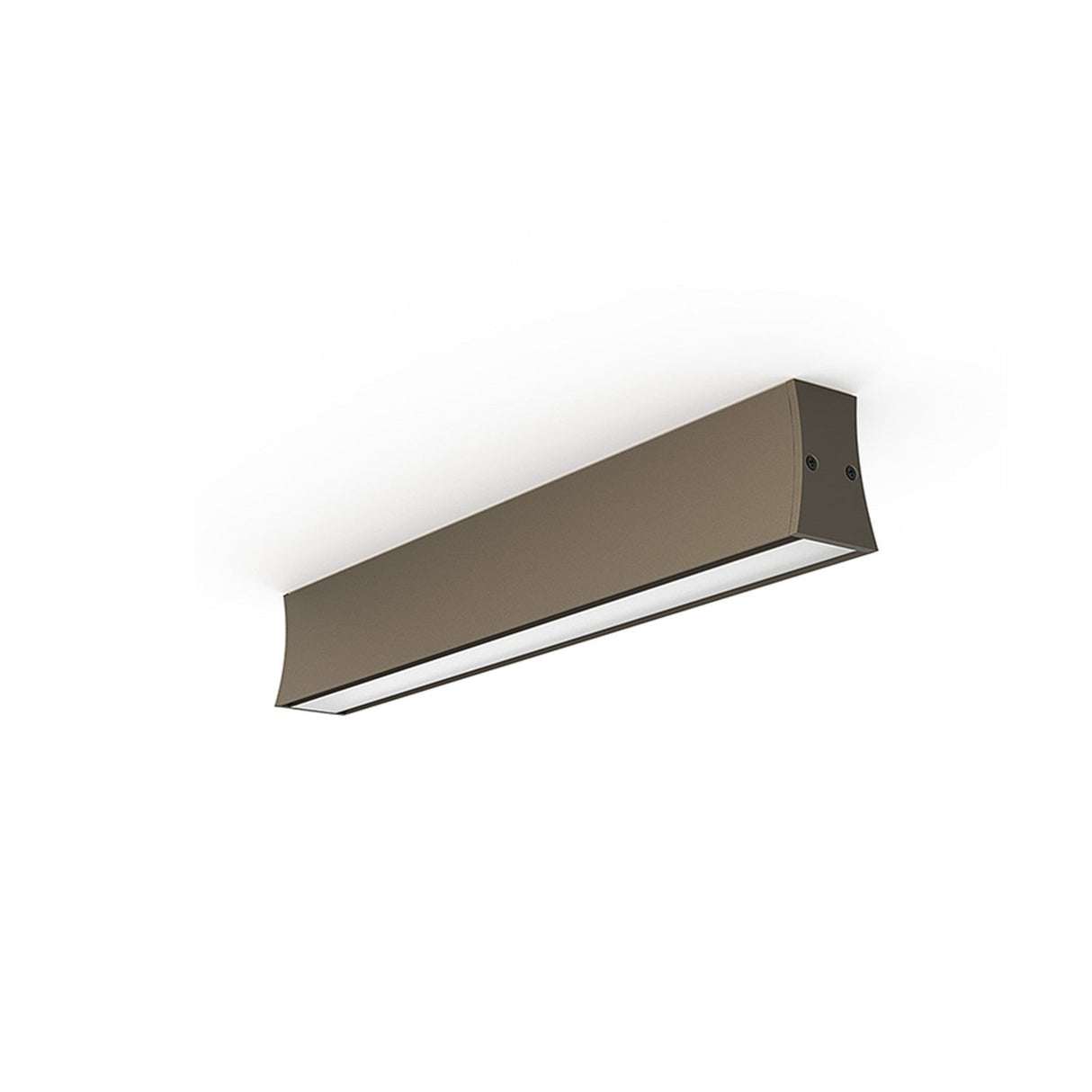 Hanok Linear LED Flush Ceiling Light 3000K 14W - Sand Brown