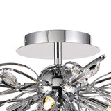 Harlow 6 Light Crystal Semi-Flush Ceiling Light - Polished Chrome