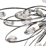 Harlow 6 Light Crystal Semi-Flush Ceiling Light - Polished Chrome