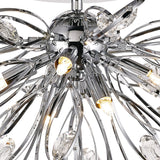 Harlow 6 Light Crystal Semi-Flush Ceiling Light - Polished Chrome