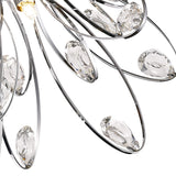 Harlow 6 Light Crystal Semi-Flush Ceiling Light - Polished Chrome