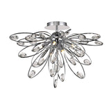 Harlow 6 Light Crystal Semi-Flush Ceiling Light - Polished Chrome