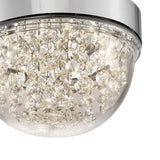 Harper Small LED Crystal Flush Ceiling Light 4000K 6W - Polished Chrome