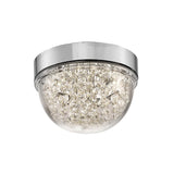 Harper Small LED Crystal Flush Ceiling Light 4000K 6W - Polished Chrome