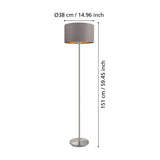 Hasanne Floor Lamp - Satin Nickel