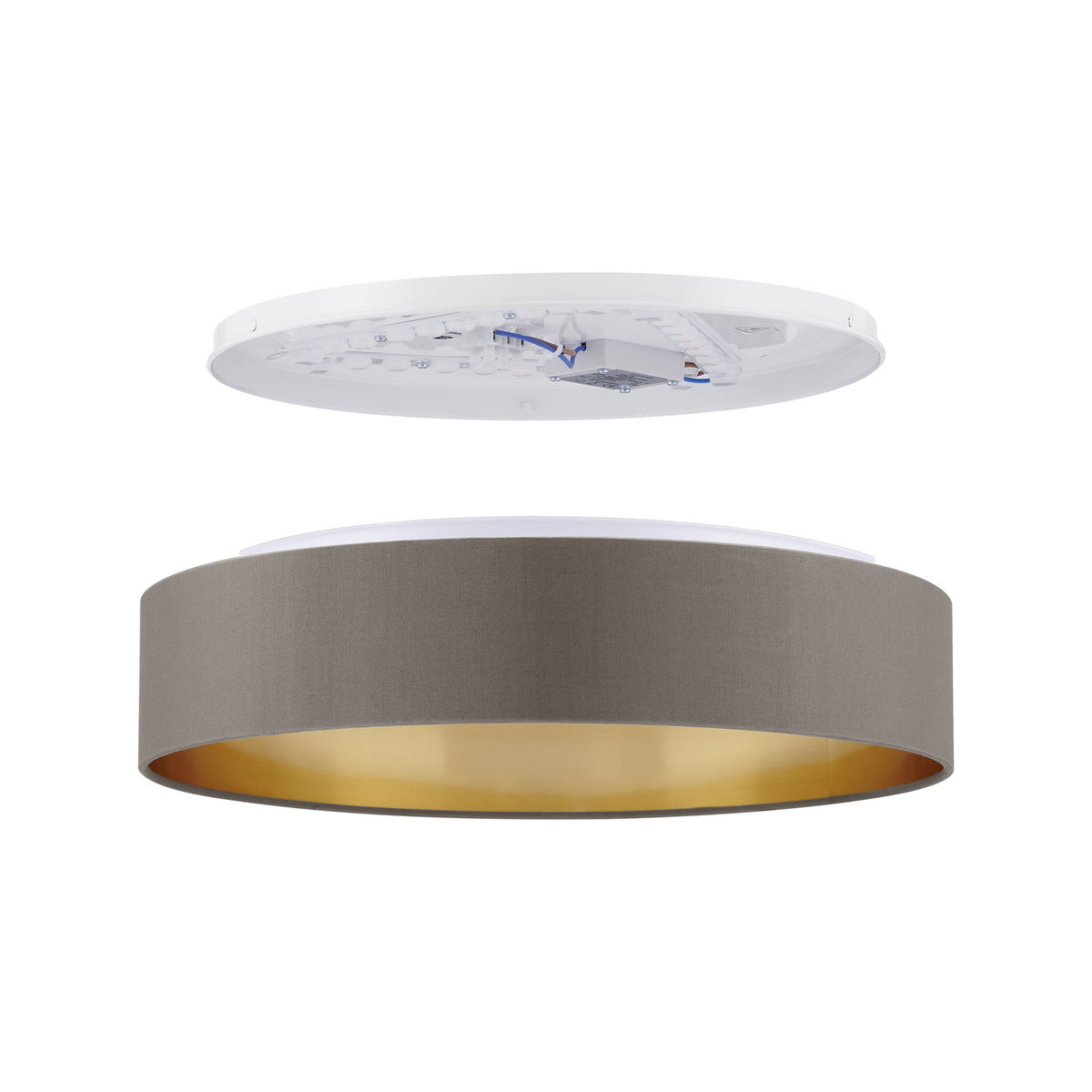 Hasanne LED Flush Ceiling Light - Mocha & Gold