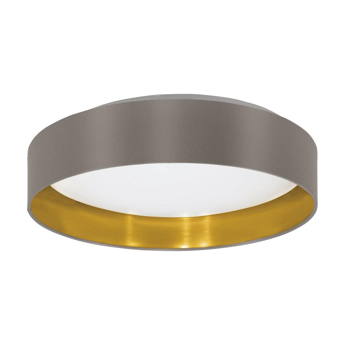 Hasanne LED Flush Ceiling Light - Mocha & Gold