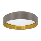 Hasanne LED Flush Ceiling Light - Mocha & Gold