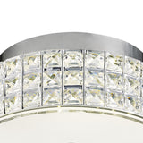 Hawthorne Round LED Crystal Flush Ceiling Light 4000K 18W - Polished Chrome