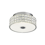 Hawthorne Round LED Crystal Flush Ceiling Light 4000K 18W - Polished Chrome