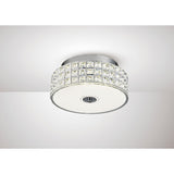 Hawthorne Round LED Crystal Flush Ceiling Light 4000K 18W - Polished Chrome
