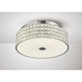 Hawthorne Round LED Crystal Flush Ceiling Light 4000K 30W - Polished Chrome