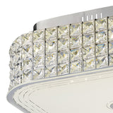 Hawthorne Square LED Crystal Flush Ceiling Light 4000K 30W - Polished Chrome