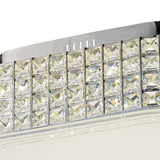 Hawthorne Square LED Crystal Flush Ceiling Light 4000K 30W - Polished Chrome