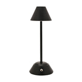 Matt USB LED Touch Table Lamp with Cone Shade 29cm - Black