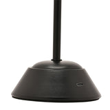Matt USB LED Touch Table Lamp with Cone Shade 29cm - Black