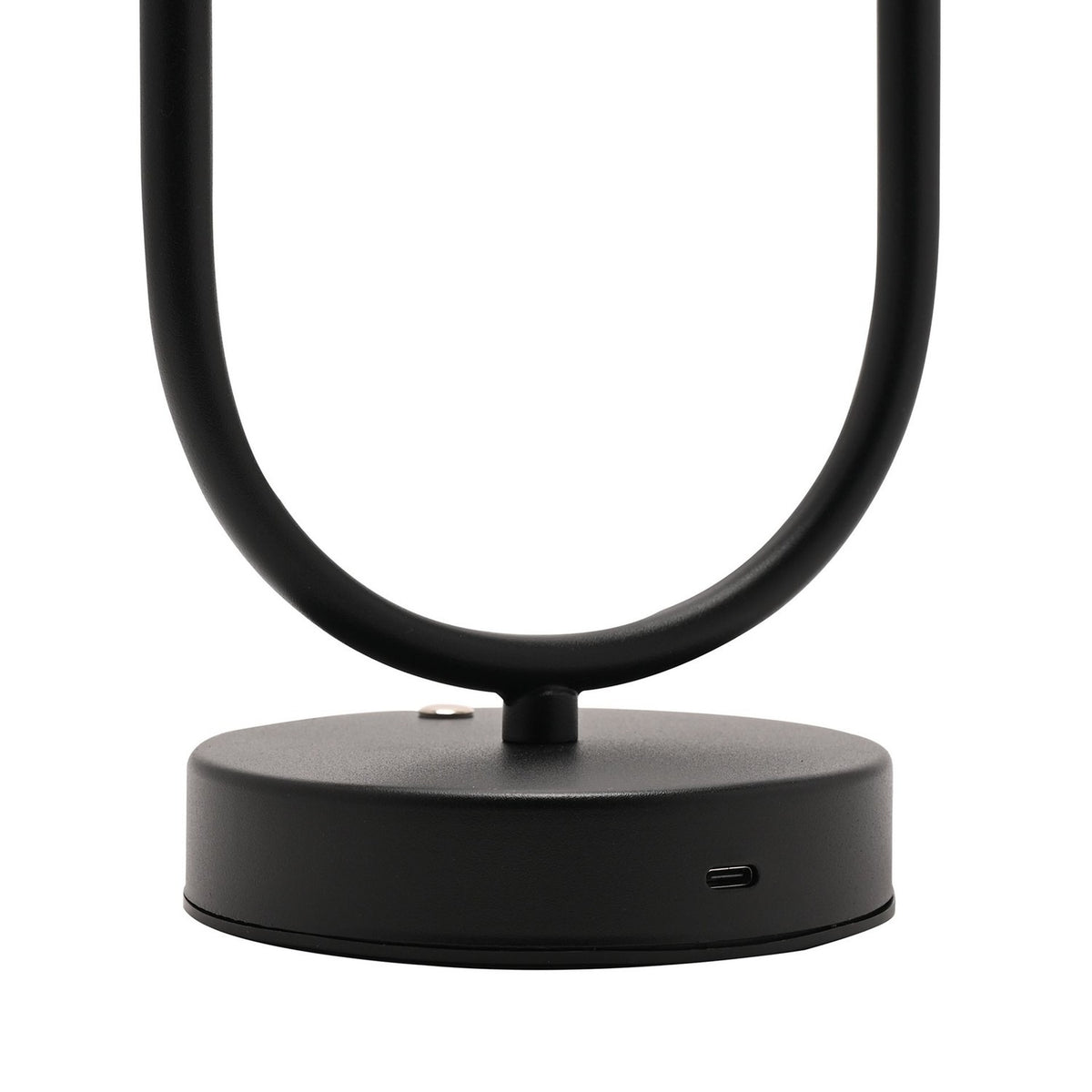 Arc Double Light USB Touch Matt Ceramic Table Lamp - Black