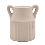 Speckled Ribbed Ceramic Wax Melt Burner with Handles - Ivory