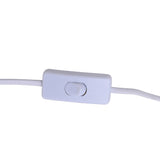 Close-up of a white in-line cord switch with a rocker button on a lamp power cable, shown against a plain white background.