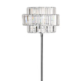 Yarrowdene Crystal Effect Glass Shade Floor Lamp 153cm - Silver