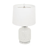 Table Lamp with Confetti Glass Base 52cm - White
