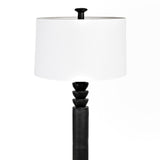 Zennamor Resin Floor Lamp with Shade 154cm - Black & White