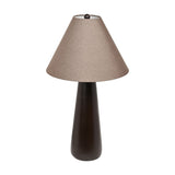 Tapered Resin Table Lamp with Conical Shade 69cm - Brown