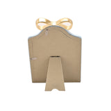 Arched Ribbon Bow Standing Photo Frame 7 x 5in - Blue & Gold