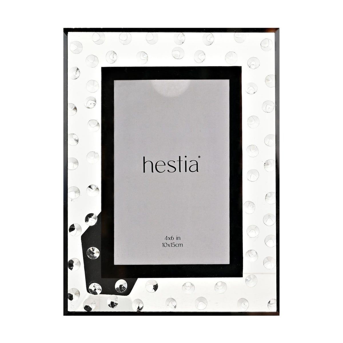 Diamante Scatter Easel Glass Photo Frame 6 x 4in - Clear