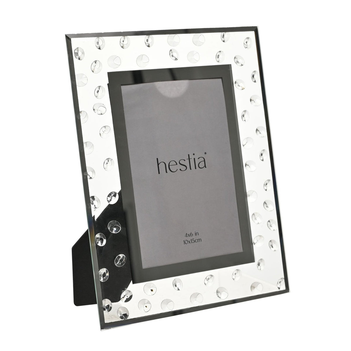 Diamante Scatter Easel Glass Photo Frame 6 x 4in - Clear