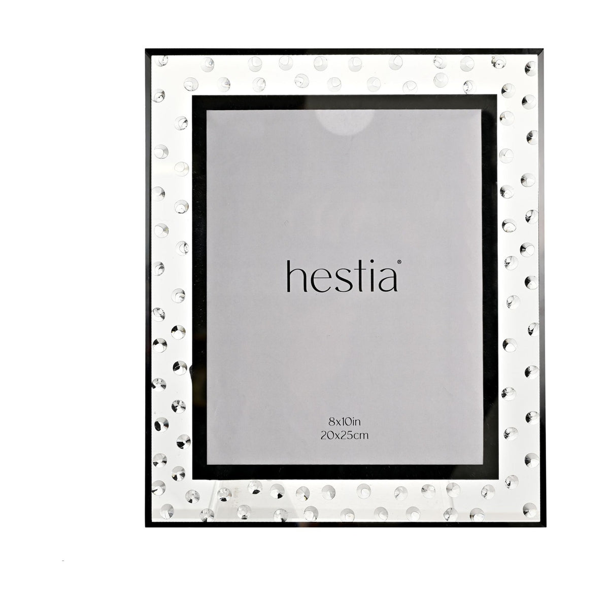 Diamante Scatter Easel Glass Photo Frame 10 x 8in - Clear