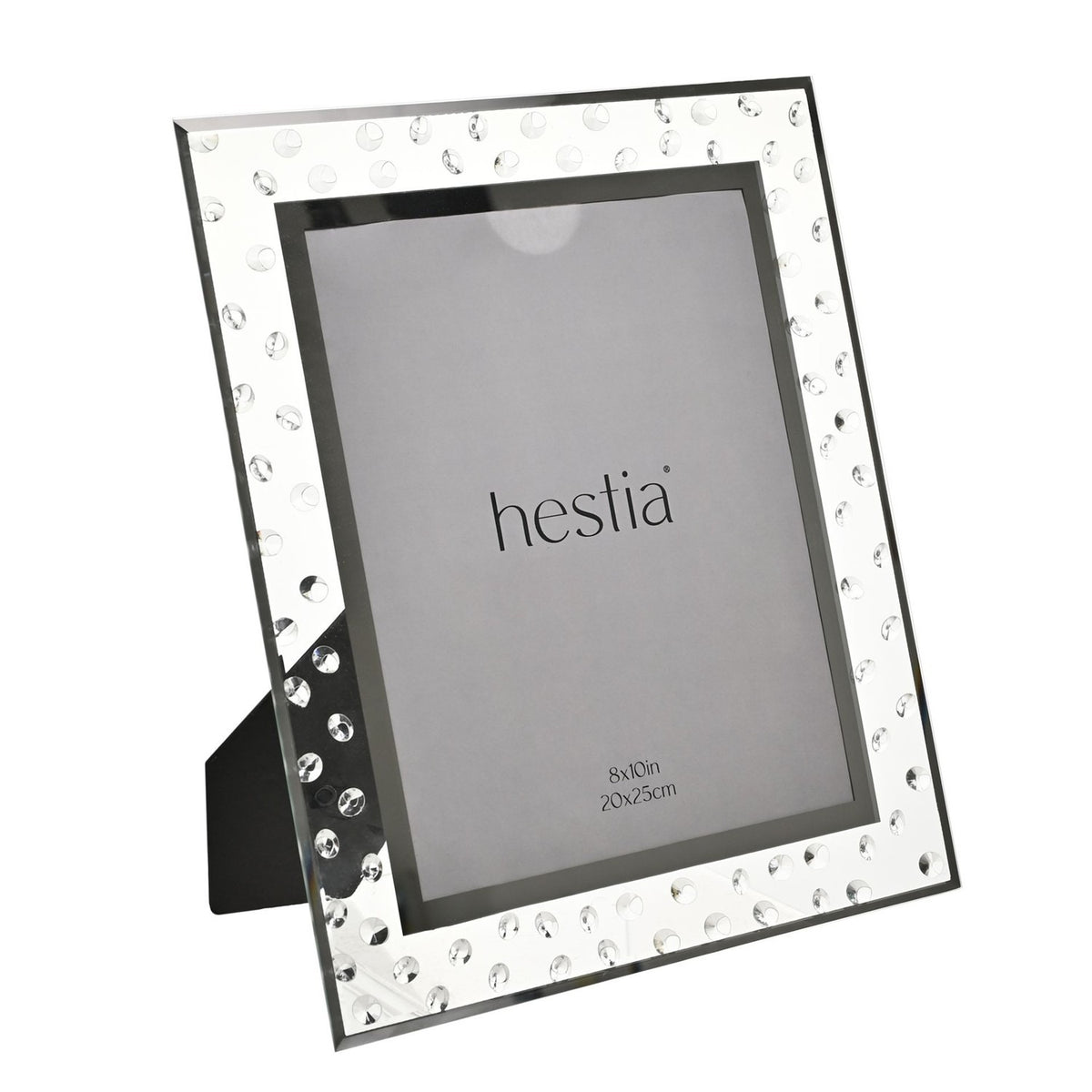 Diamante Scatter Easel Glass Photo Frame 10 x 8in - Clear