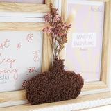 3 Collage Wooden Photo Frame with Vase & Dried Flowers - Brown