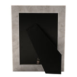 Marble Effect Plastic Photo Frame with Gold Trim - White