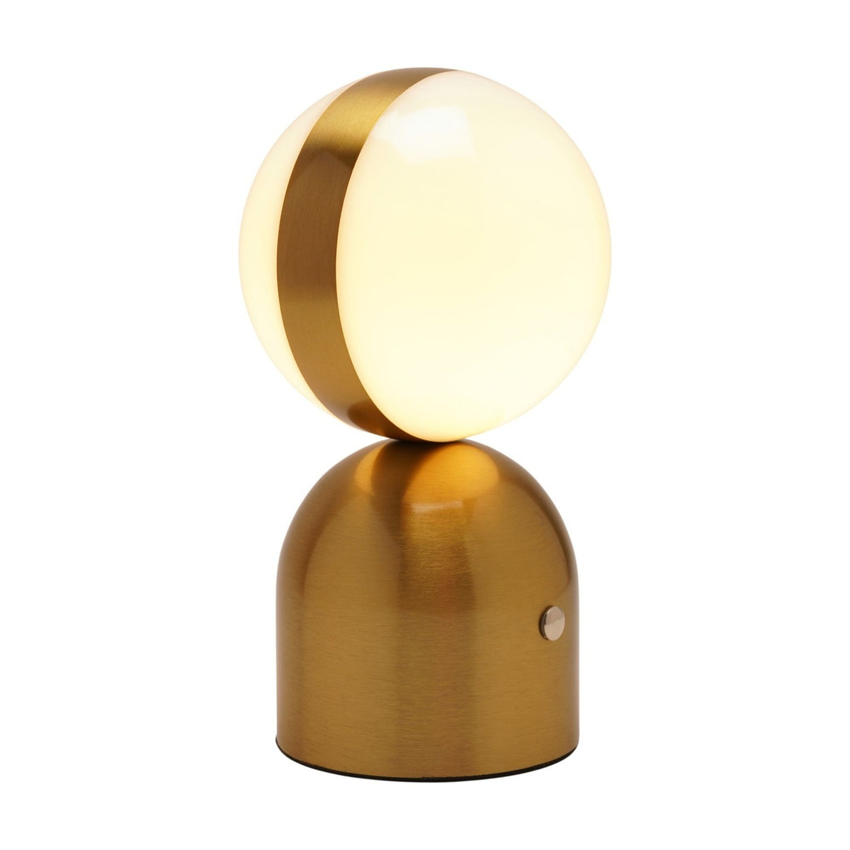 Glass Ball USB LED Touch Table Lamp 21cm - Bronze & White