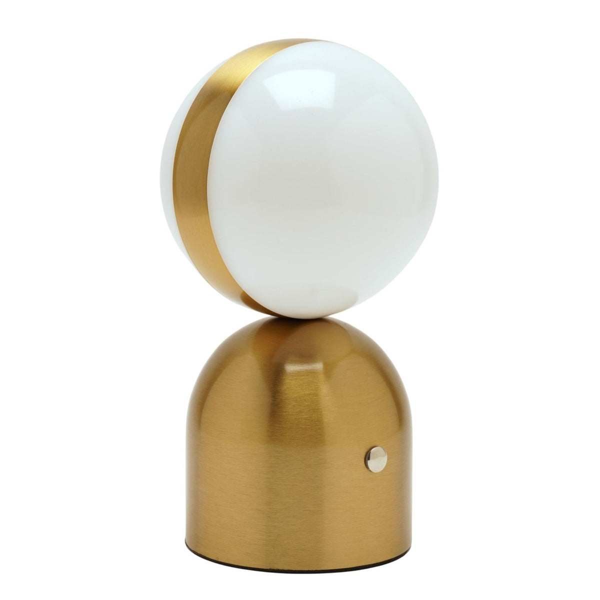 Glass Ball USB LED Touch Table Lamp 21cm - Bronze & White