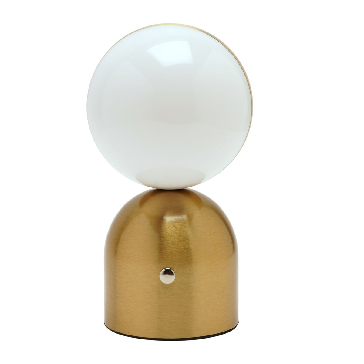 Glass Ball USB LED Touch Table Lamp 21cm - Bronze & White
