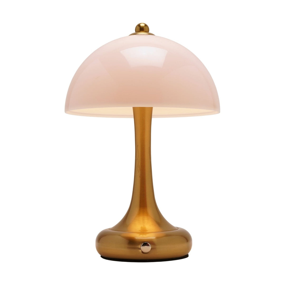 Domed USB LED Touch Opaque Glass Table Lamp - Bronze & White